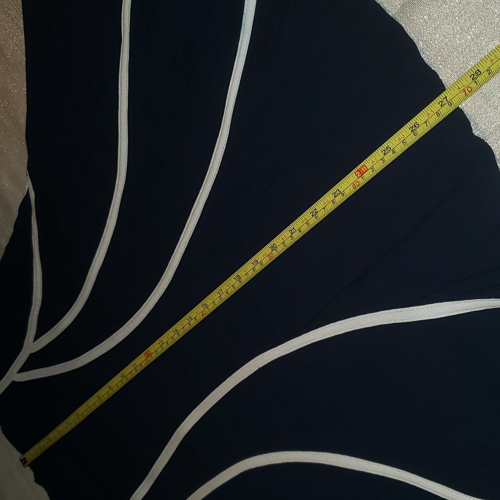 CIRANA New SKIRT Navy White Cream Contrast Striped Flowy Midi Maxi NWOT Womens M - Picture 14 of 14